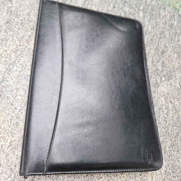 Daytimer Leather Planner Journal Notebook Holder Portfolio Folder Calculator bag - Picture 5 of 13